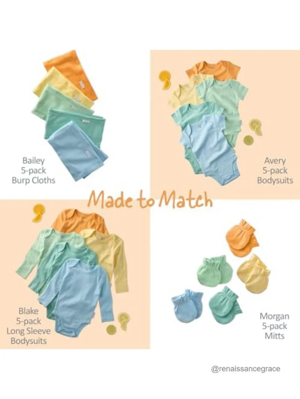 5-Pack 100% Organic Cotton Baby Beanie Hats Newborn Infant Winter Caps